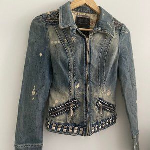 Studded Jean Jacket (Vintage/Tie Dye/Acid Wash)